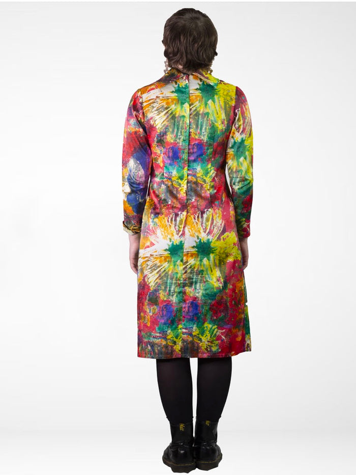 90s Etcetra Bold Watercolor Dress w29