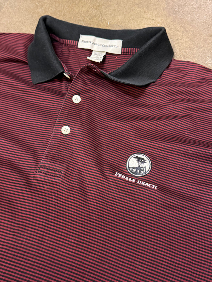 Pebble Beach polo — burgundy (L)