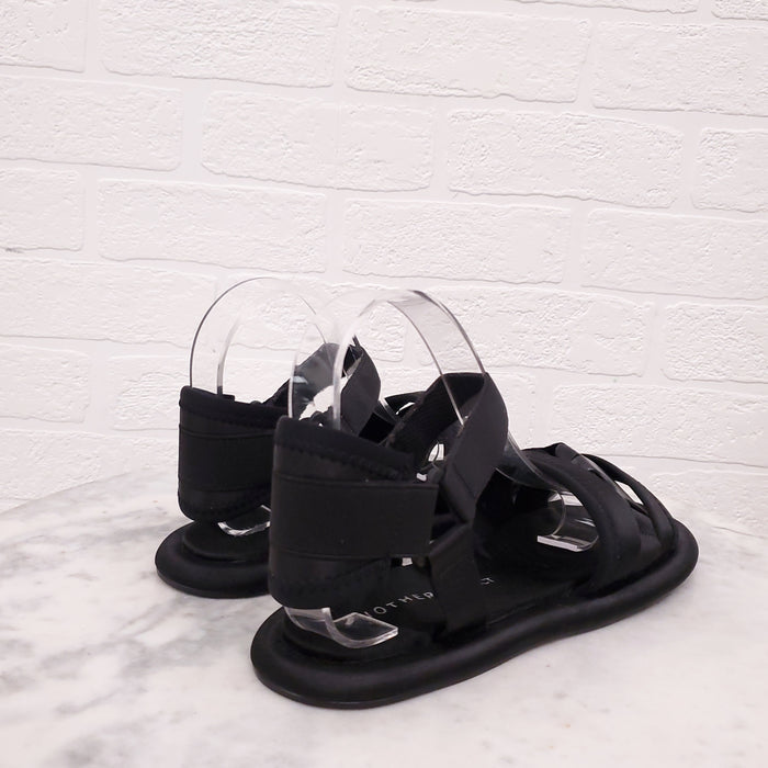ANOTHER PROJECT BLACK SATIN SANDALS WITH BUCKLE - SIZE 39