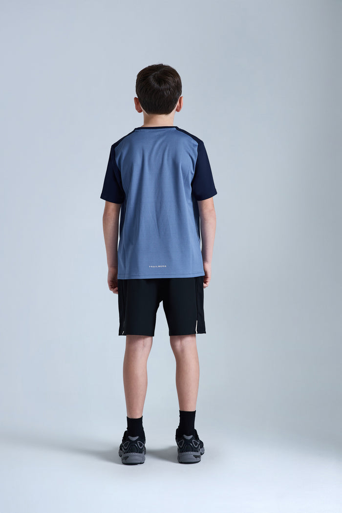 Boys Essentials Tee - Blue Essence/Navy Blue