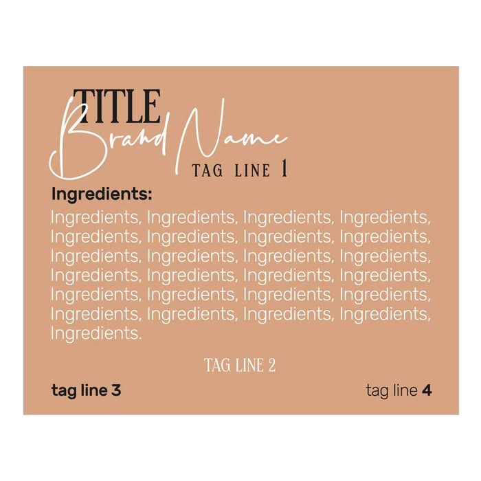Custom Rectangle Shaped Product Labeling Ingredients Sticker - XOXOKristen