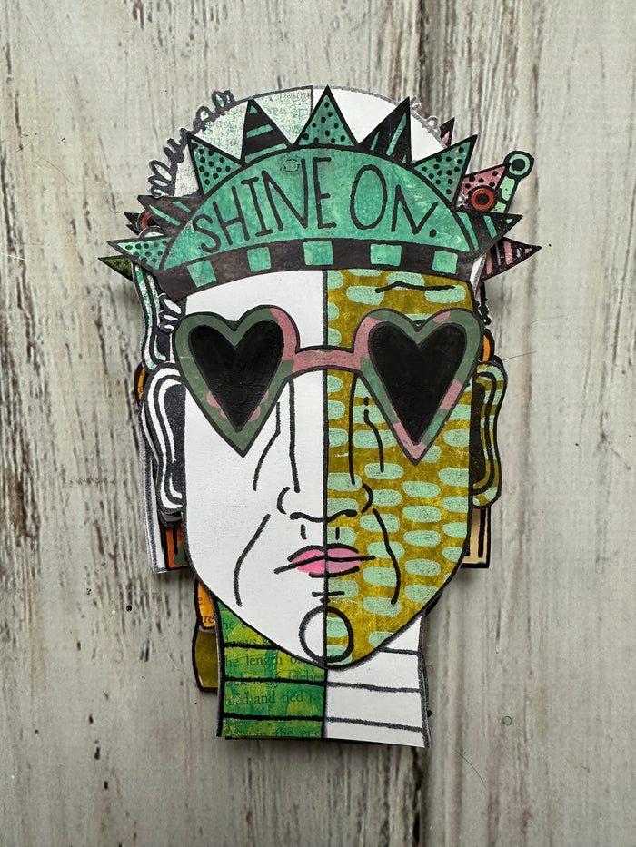 Dori Patrick for Fodder School | Split Heads Shine On (Set 1) | Foam Stamps (Set of 2)