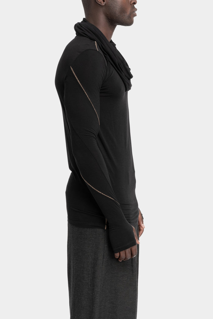 NostraSantissima | Draped collar silk blend sweater TS50
