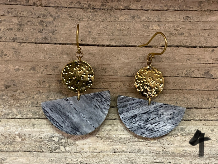 Earrings - brass bone small