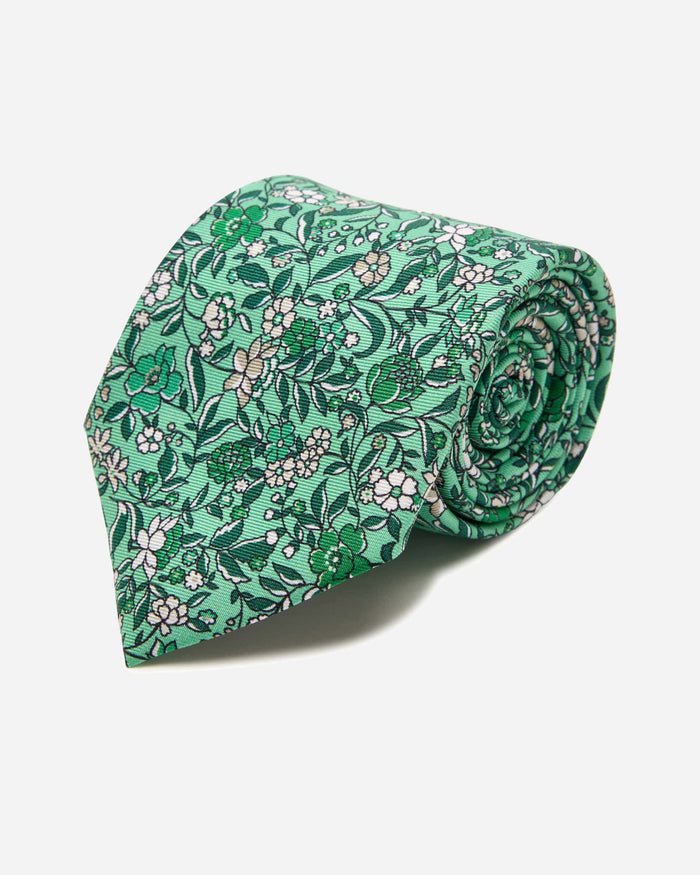 Forbes Green Silk Tie - Men's Ties at Menzclub