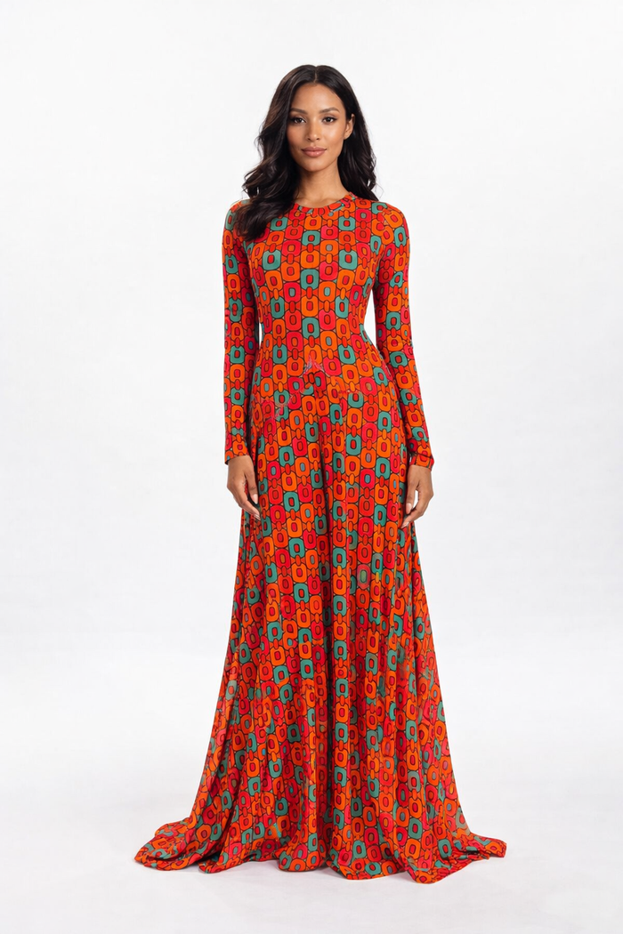 FRAN MAXI DRESS - ORANGE