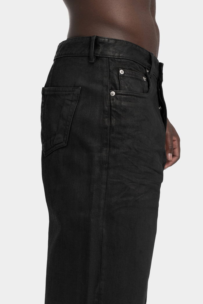 Rick Owens DRKSHDW | AW25 - Geth jeans, Black waxed | DU02E7351 BW