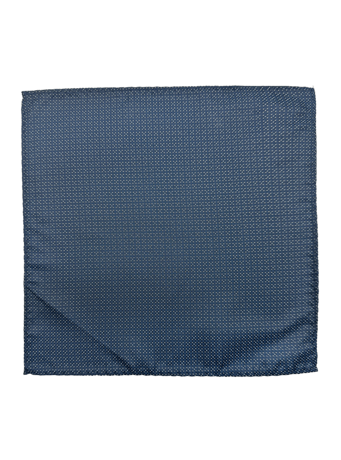Irving Navy Micro Dot Textured Pocket Square