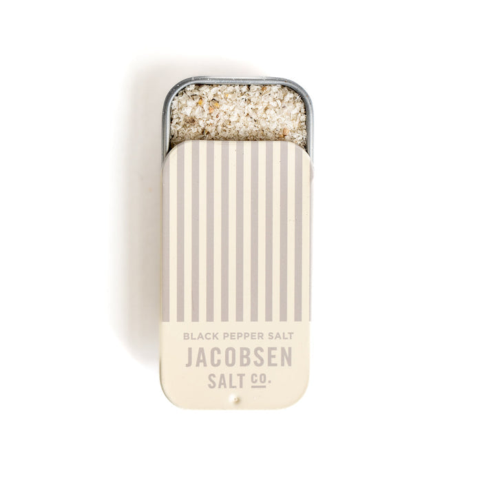Jacobsen Black Pepper Infused Sea Salt Tin