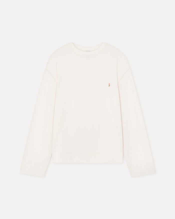 Kazmer - Cotton-Jersey Sweatshirt - Off White/Roses