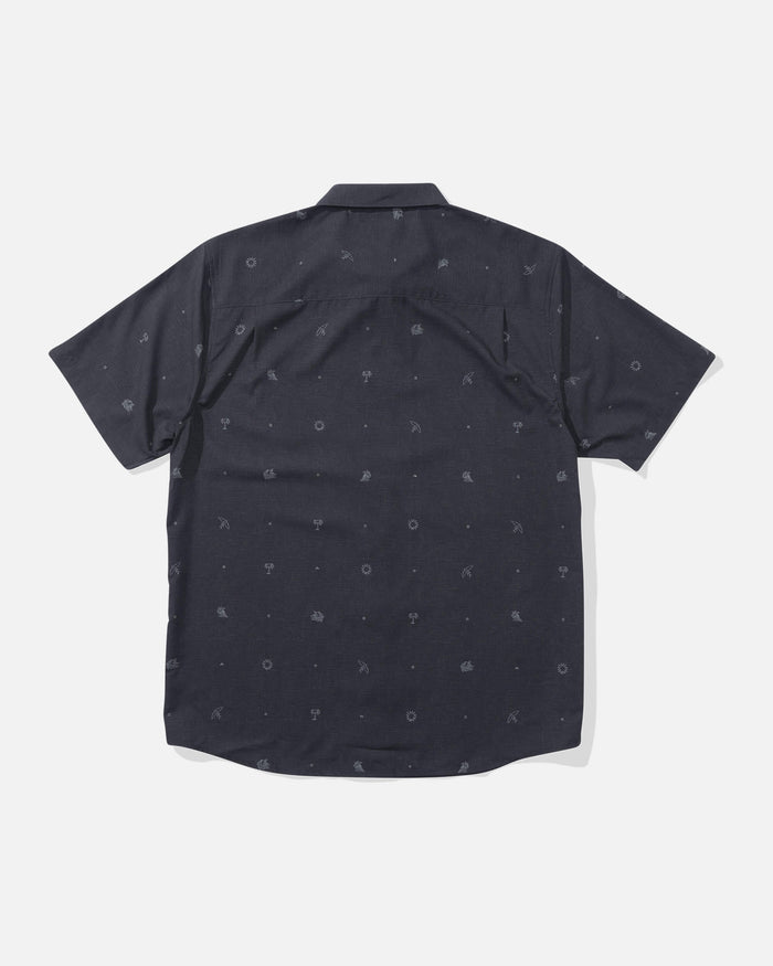 Salty crew WOVEN SHIRTS Micro Vibes Ss Tech Woven - Coal in Coal