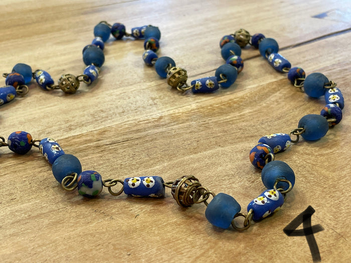 Necklace - Boho & Tradebead long