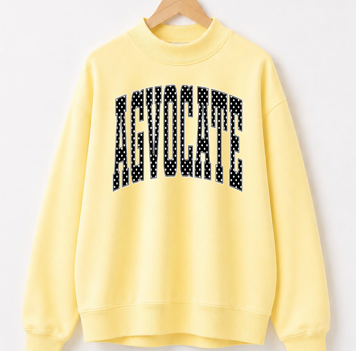 Polka Dot Agvocate - Yellow Mock Neck