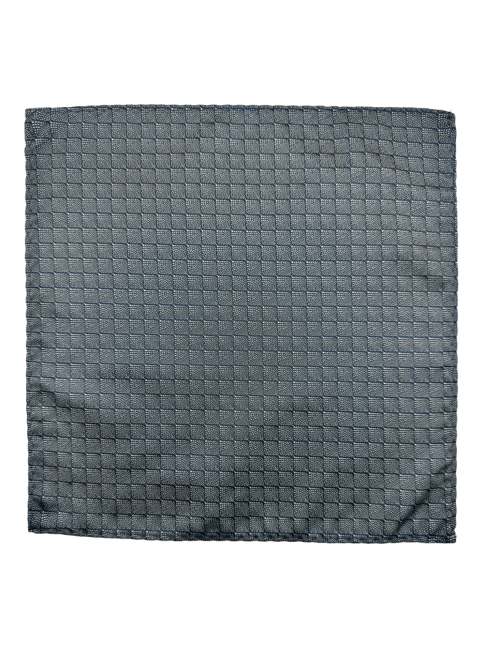 Rockefeller Navy Dot Grid Pocket Square