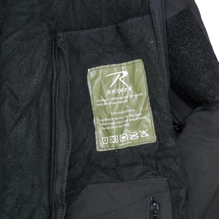Rothco Special Ops Black Soft Shell Jacket - 4XLarge - Army & Outdoors - Softshell Jacket