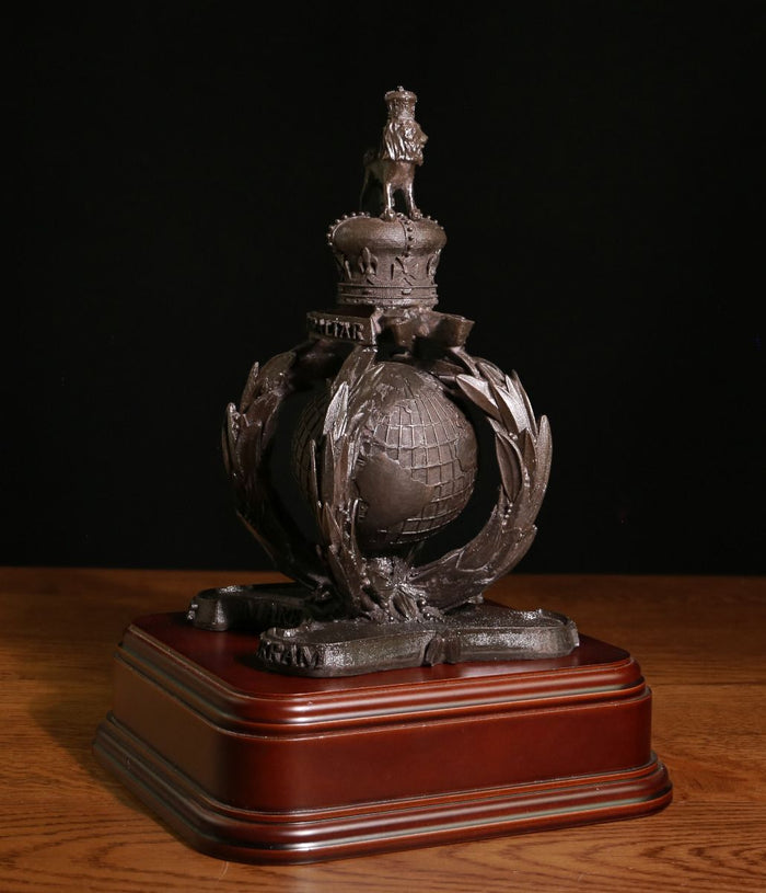 Royal Marines 3D Globe & Laurel with Kings Crown - Bronze B77A KC