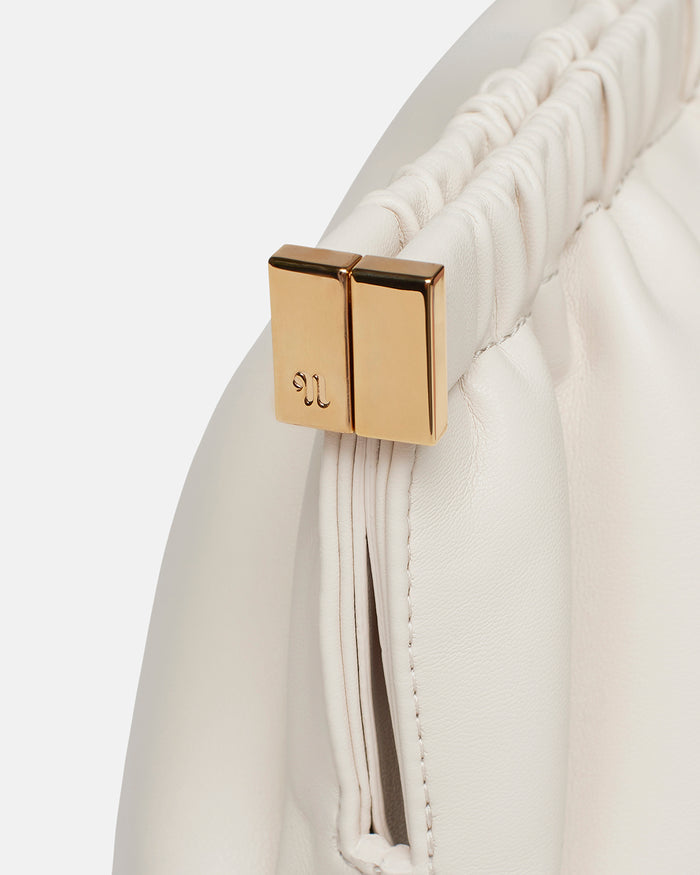 The Bar Clutch - Alt-Nappa Clutch - Off White