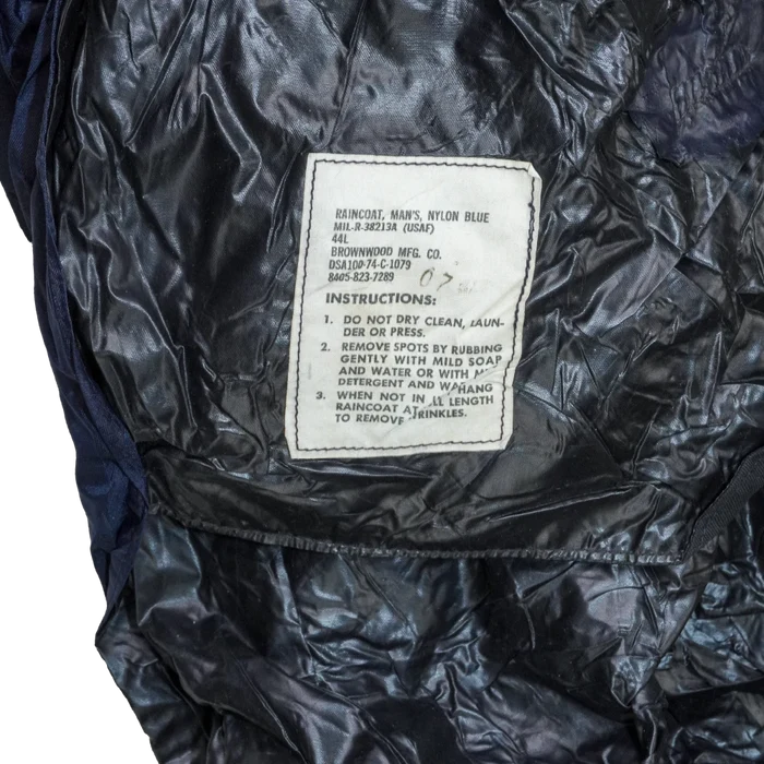 US Air Force Blue Raincoat - 44L, Xlarge - US Air Force Surplus - Rain Jackets