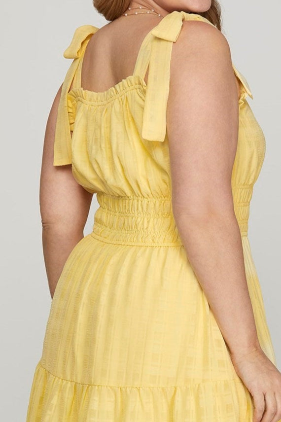 Works Like a Charm Dress Yellow - PLUS