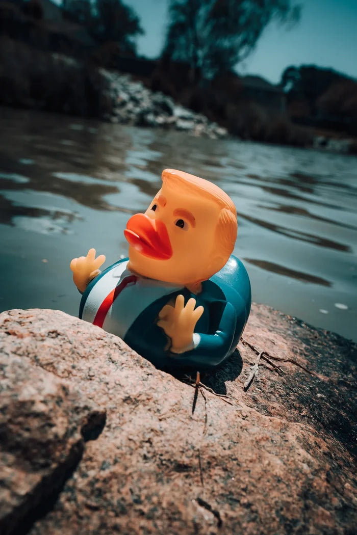 Brand-new from Born United Private Label, #47 features a rubber duck in a suit with unique hair. Resting on a rock by the water under a clear sky and blurred trees, its perfectly Instagrammable and on trend—#IYKYK for those who understand.