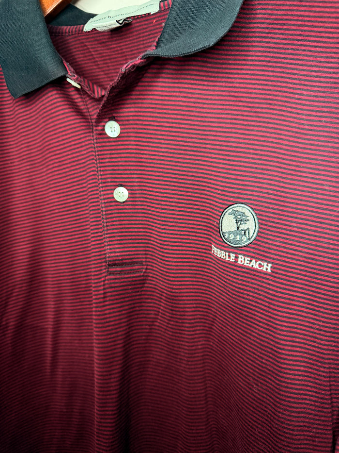 Pebble Beach polo — burgundy (L)