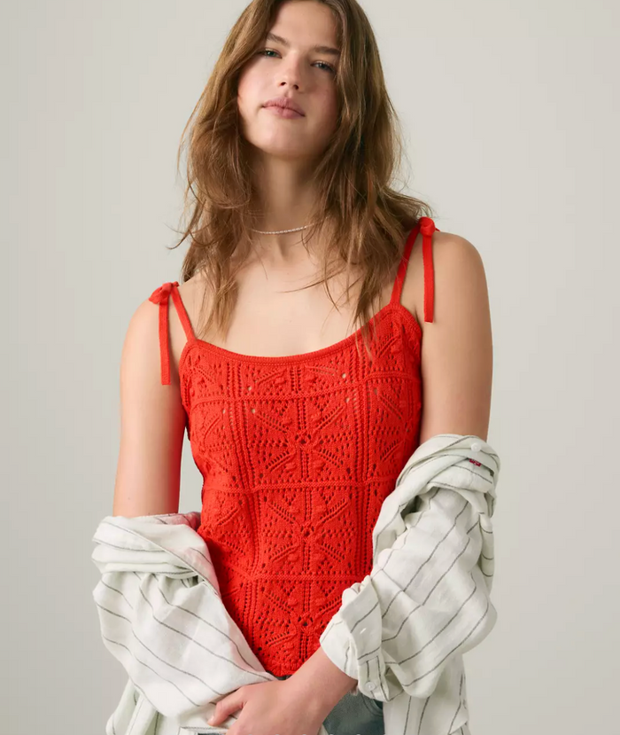 Abbey Tie-shoulder Sweater Tank Top