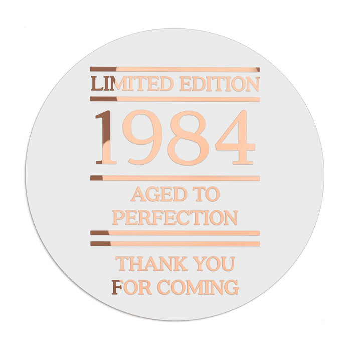 1.25" - 12 Labels / Rose Gold Foil