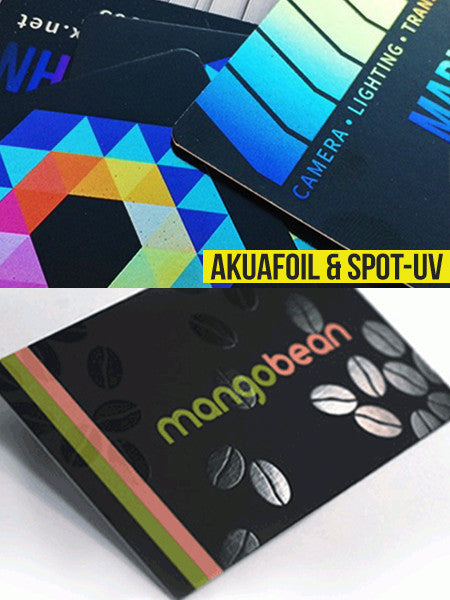 Akuafoil Business Cards 2'' x 3.5'' - The Lemon Print & Design Studio