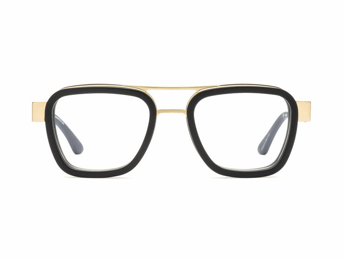 Bandit Reading Glasses - Matte Gold - Matte Black