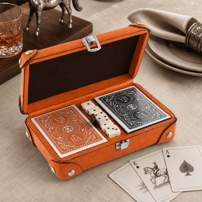 Bit Leather Amber Playing Card Set 2