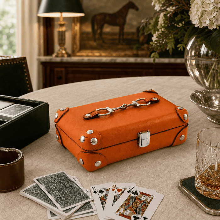 Bit Leather Amber Playing Card Set 6