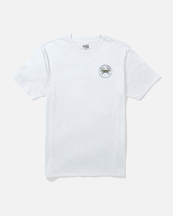 Blue Crabber Premium S/S Tee - White