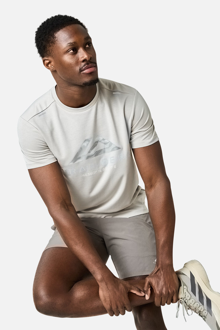 Blur Large Logo Tee - Pebblestone
