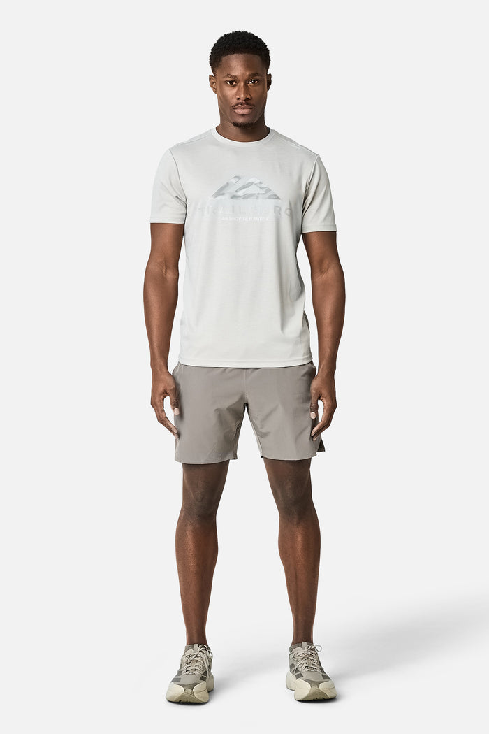 Blur Large Logo Tee - Pebblestone
