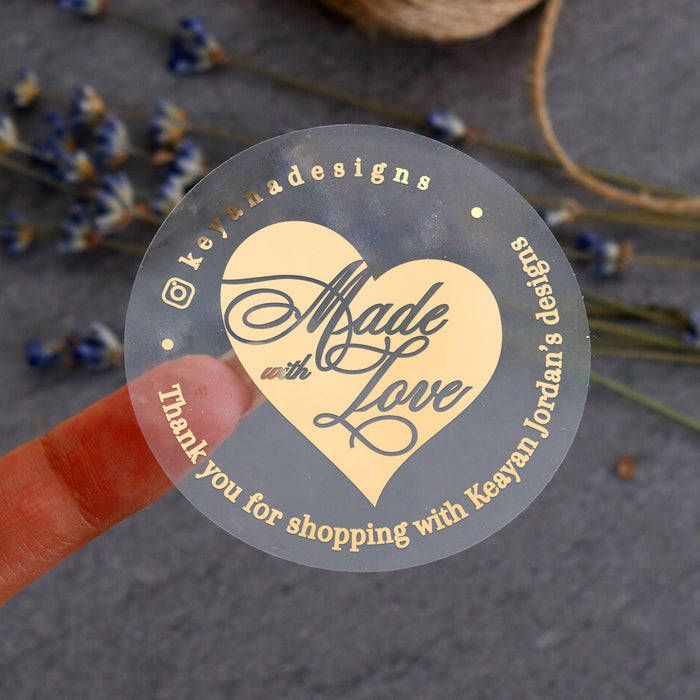 Bold Heart Made with Love Stickers - XOXOKristen