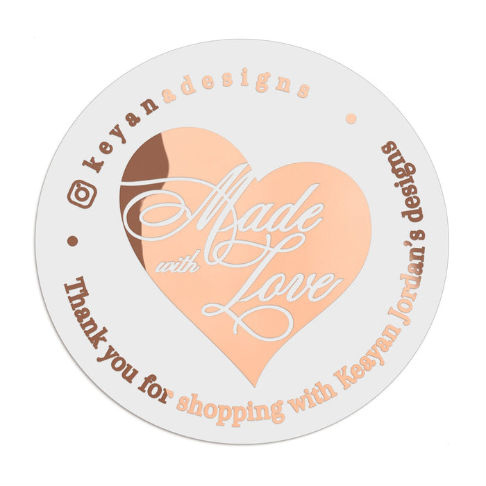 1.75" - 22 Labels / Rose Gold Foil