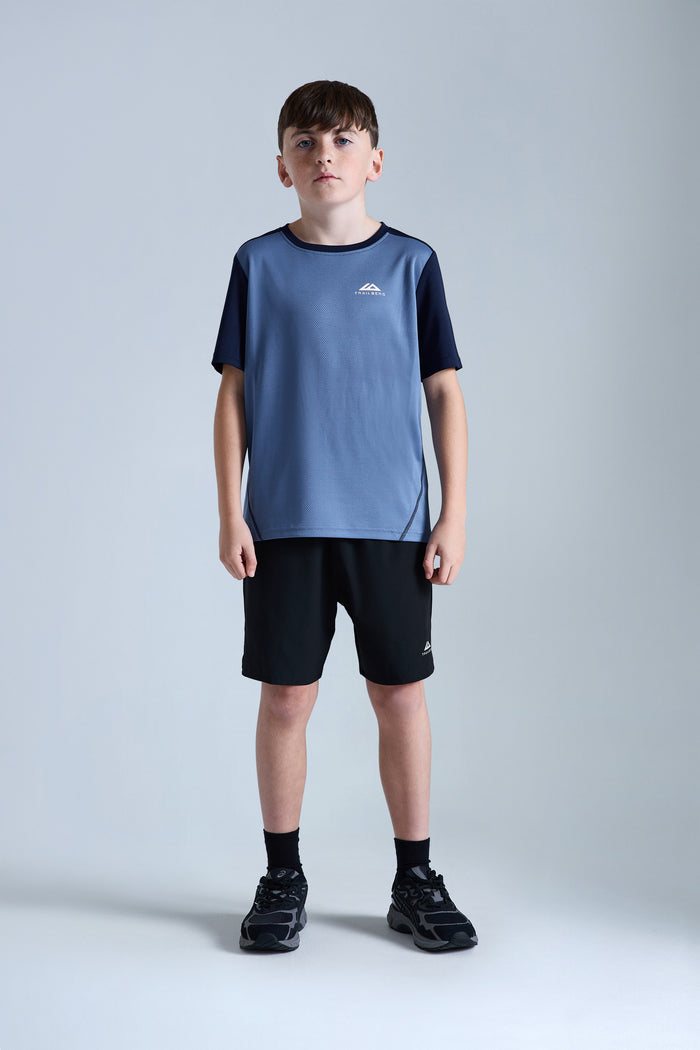Boys Essentials Tee - Blue Essence/Navy Blue
