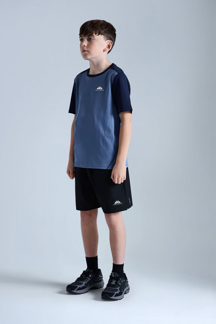 Boys Essentials Tee - Blue Essence/Navy Blue