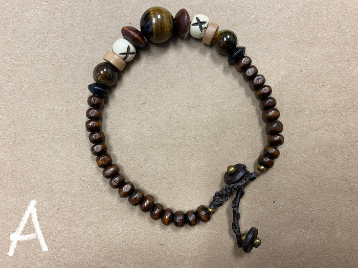 Bracelet - Stone & Wood w/ Button