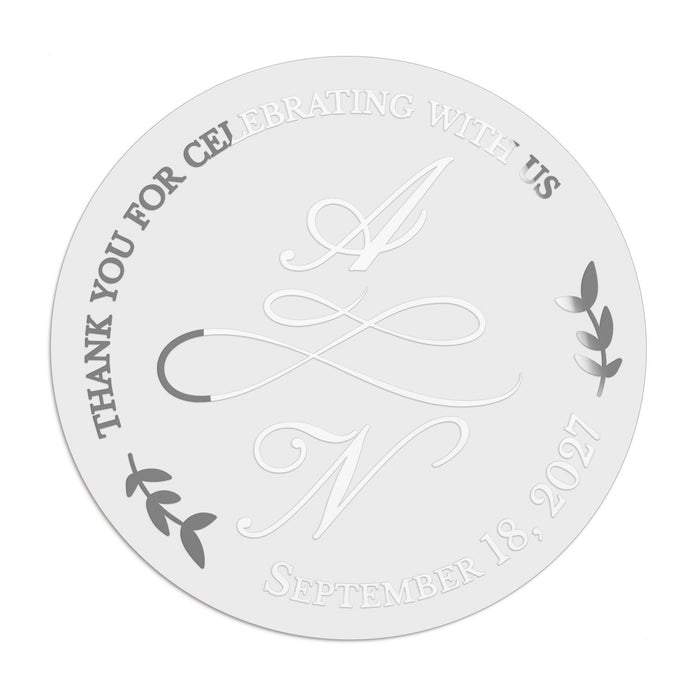 1.25" - 12 Labels / Silver Foil