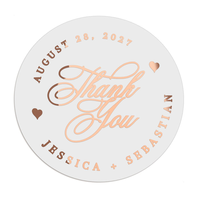 1.75" - 22  Labels / Rose Gold Foil