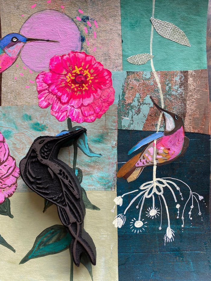 Cathy Nichols for Fodder School | Full Set of Florals and Birds | Foam Stamps (Set of 6)