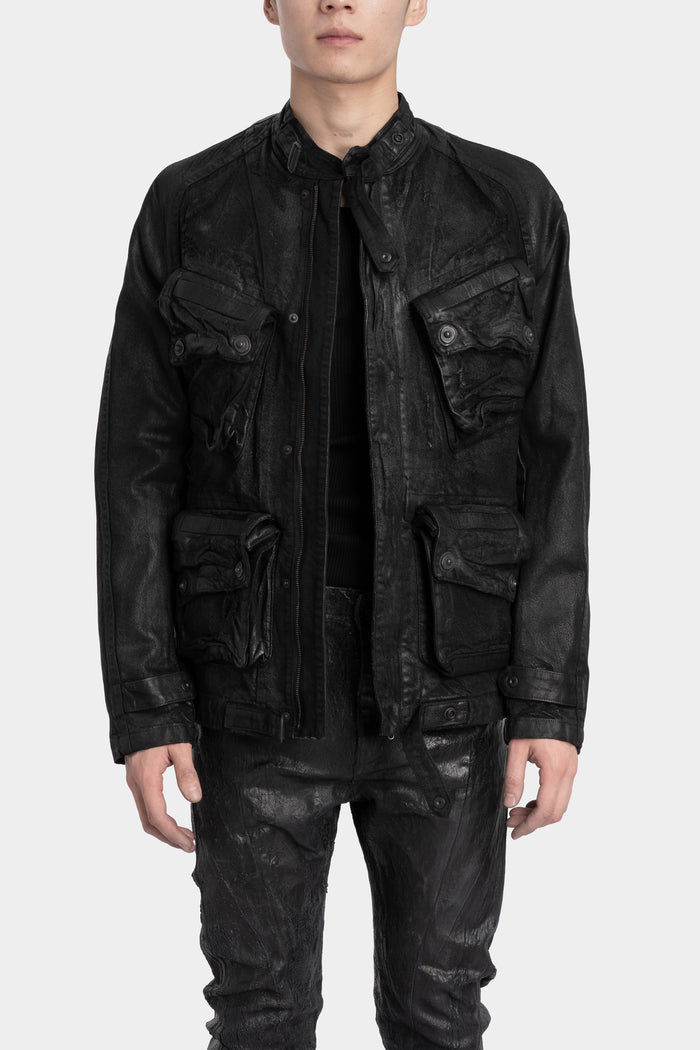 Julius_7 | AW25 - Coated denim jacket, 917BLM1-C