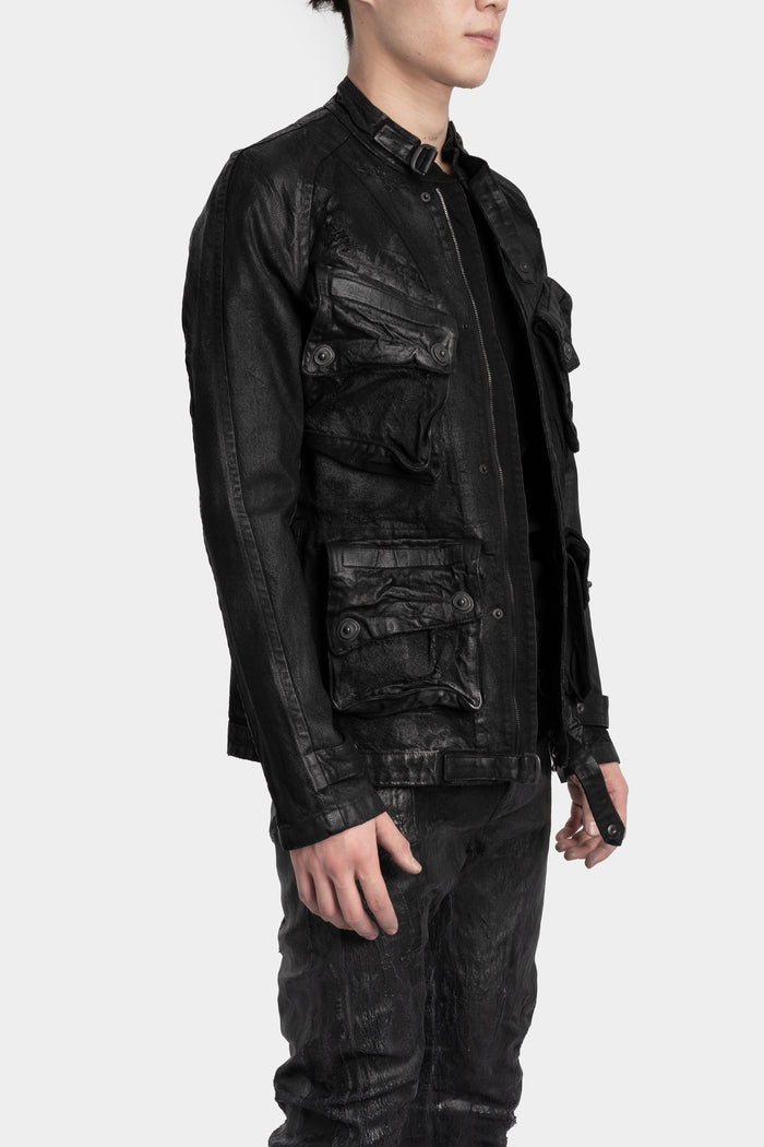 Julius_7 | AW25 - Coated denim jacket, 917BLM1-C