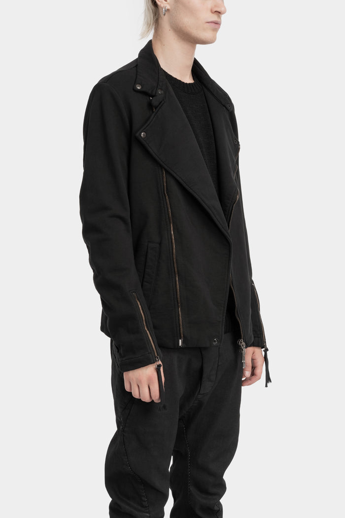 Masnada | AW25 - Cotton sweat biker jacket M3581