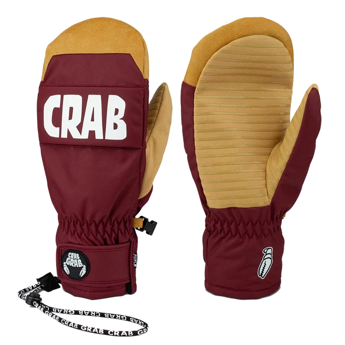 Crab Crab Punch Snow Mitten Maroon Pure Boardshop