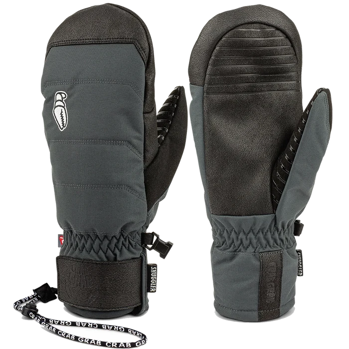 Crab Grab Snuggler Snow Mitten washed black pure boardshop