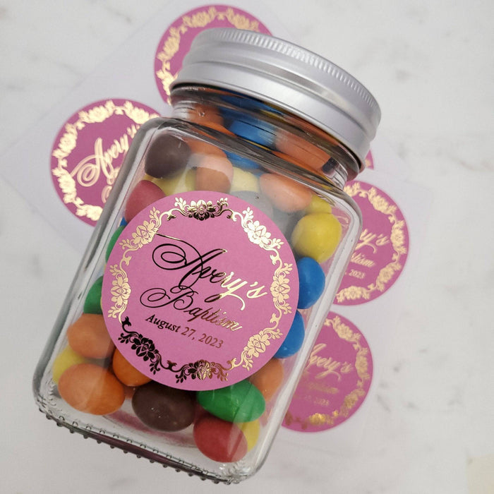 Custom Colorful Gold Foiled Baptism Sticker - XOXOKristen