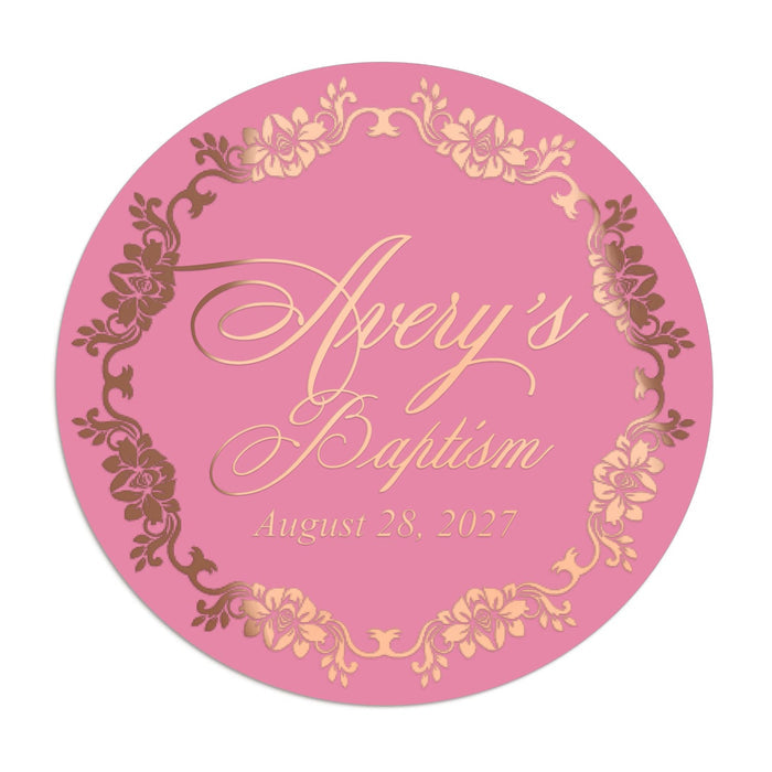1.75" - 22 Labels / Rose Gold Foil