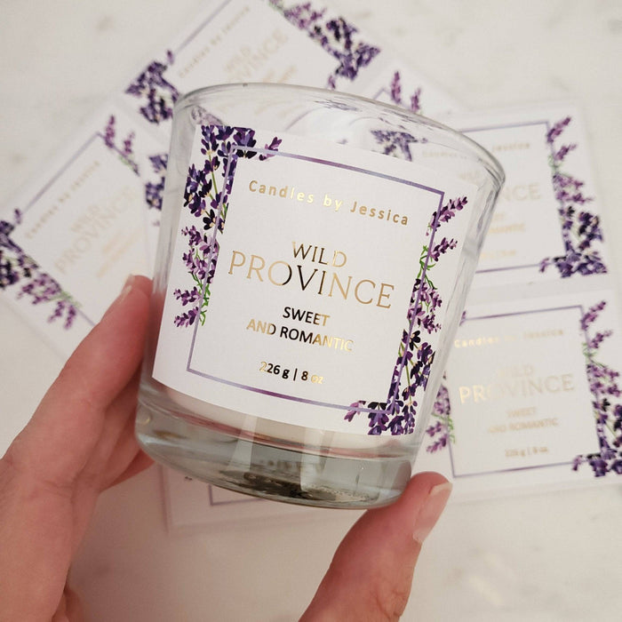 Custom Lavender Candle Label - XOXOKristen